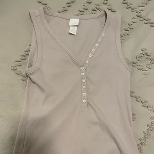 Grey/mauve tank top H&M small